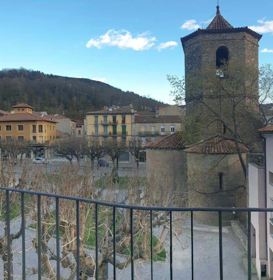 Casa Matilda - Apartamento Con Chimenea, Vistas, Rustico-Elegante En El Centro Sant Joan de les Abadesses Kültér fotó